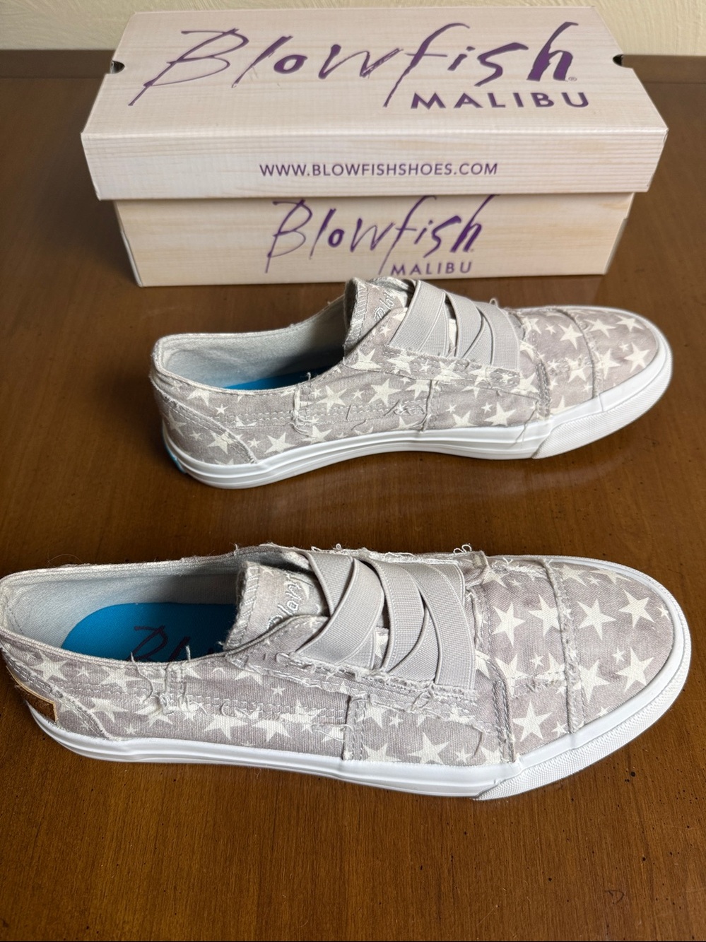 NEW BLOWFISH marley sneakers in gray wonder star